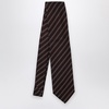 Destin Burgundy/White Silk Tie