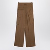 Victoria Beckham Tobacco-Coloured Cotton Cargo Trousers Women