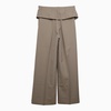 Acne Studios Beige Wool Blend Wide Trousers Women