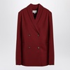 Loulou Studio Burgundy Double Breasted Jacket In Wool