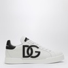 Dolce&Gabbana White Leather Low-Top Portofino Sneakers Women