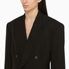 Balenciaga Cinched Double-Breasted Black Wool Jacket Women