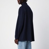 Destin Dark Blue Wool And Cashmere Overshirt