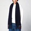 Destin Navy Blue Wool And Cahsmere Scarf