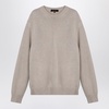 Loro Piana Ivory Cashmere Crew-Neck Sweater Men