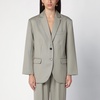 Anine Bing Khaki Single Breasted Jacket In Wool