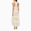 Philosophy White Lace Flounced Long Dress