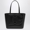 Dolce&Gabbana Dg Logo Black Leather Small Tote Bag Women