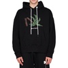 Palm Angels Broken Palm Embroidered Drawstring Hoodie