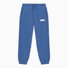 Off White™ Blue Jogging Trousers With Paint Graphic Pattern