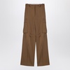 Victoria Beckham Tobacco-Coloured Cotton Cargo Trousers Women