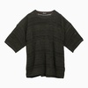 Loro Piana Dark Grey Perforated Jersey Men