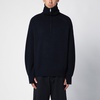 Studio Nicholson Navy Blue Wool Lye Jumper