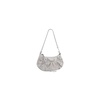 Women's Le Cagole Mini Bag With Chain And Rhinestones in Grey