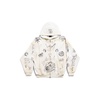 Men's Tat Zip-up Hoodie Medium Fit in Off White/black