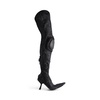 Women's Biker 90mm Over-the-knee Boot in Black