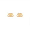 Women's Bb S Stud Earrings in Gold