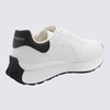 White And Black Leather Sprint Sneakers