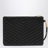 Saint Laurent Black A5 Pouch In Matelassé Leather Women