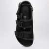 Birkenstock Black Shinjuku Sandal In Natural Leather And Tissue