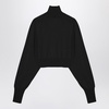 Sportmax Black Cropped Turtleneck Sweater