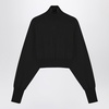 Sportmax Black Cropped Turtleneck Sweater