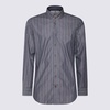 Vivienne Westwood Navy Blue Cotton Orb Shirt