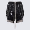 Black Silk Lining Track Shorts