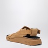 Birkenstock Cork Brown Shinjuku Sandal In Natural Leather And Tissue