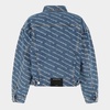 Alexander Wang Deep Blue And White Denim Logo Jacket