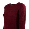 Ralph Lauren Bordeaux Wool And Cashmere Cable Knit Sweater