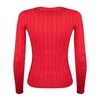 Ralph Lauren Bright Hibiscus Cotton Cable-Knit Crew Neck Sweater