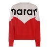 Red And Ecru Cotton Sweatshirt