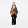 Contrast Check Wool Cashmere Cape