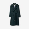 Long Cotton Blend Trench Coat