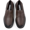 Brown-black Leather Moccasin for Men