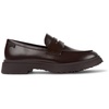 Brown leather loafers for men