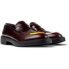 Burgundy leather shoes for men