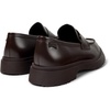 Brown leather loafers for men