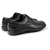 Black leather blucher shoes