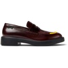 Burgundy leather shoes for men