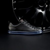 Black Leather Men's Sneakers.