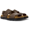 Brown leather sandals for men