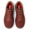 Red nubuck sneakers for men