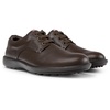 Dark brown blucher shoes for men