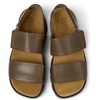 Brown leather sandals for men