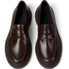 Brown leather loafers for men