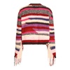 Amiri Striped Fringe Detailed Cardigan