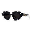 Black Paula's Ibiza Flower Sunglasses