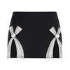 Area Bow Embellished Mini Skirt